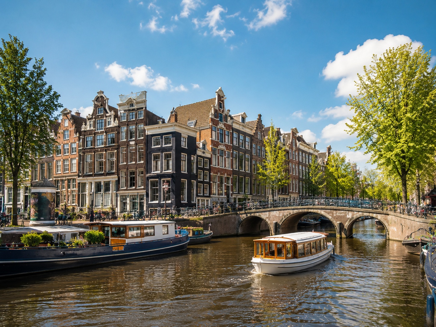 Amsterdam canal in the Netherlands