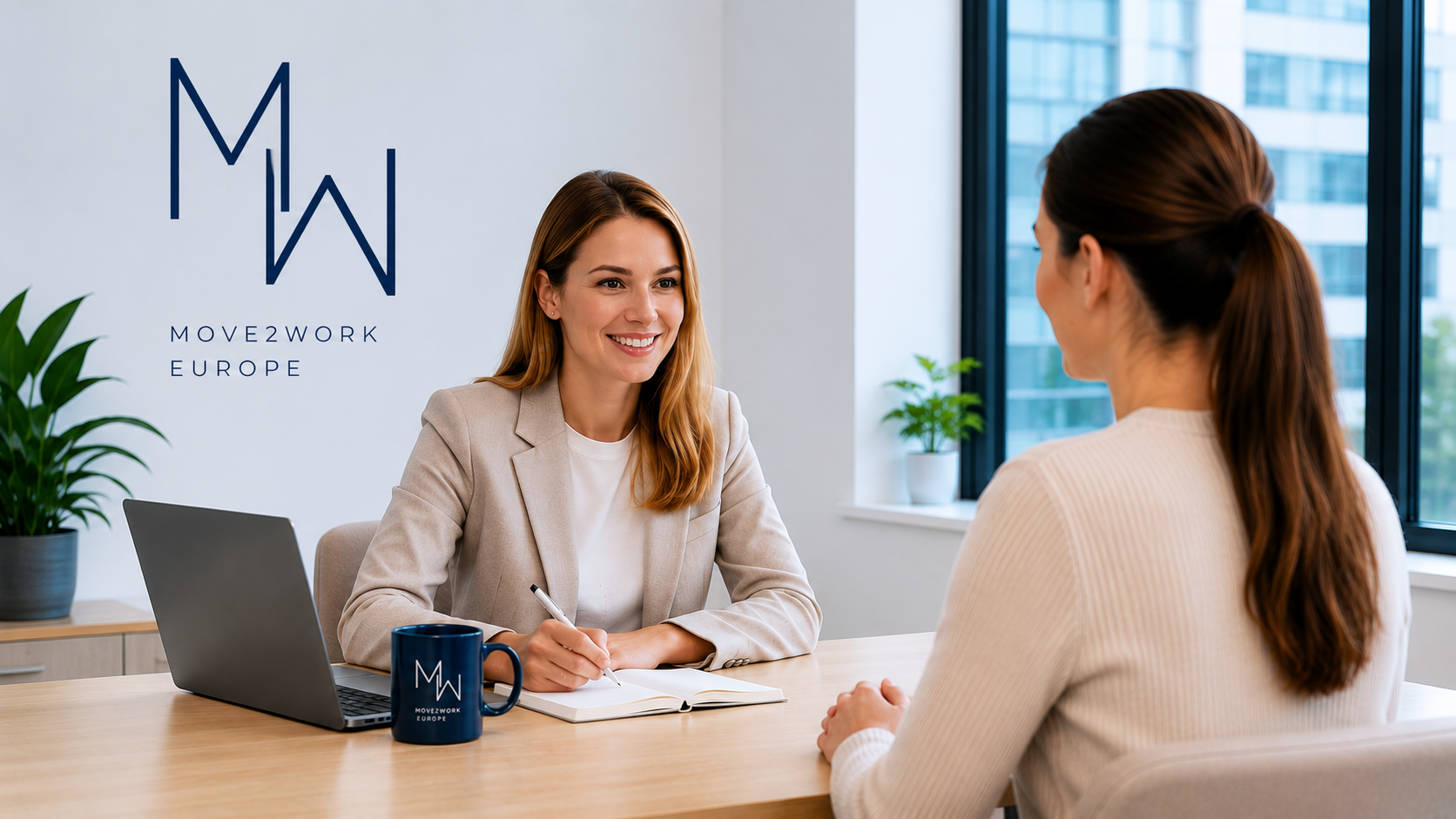 Move2Work Europe recruiter speaking with a candidate
